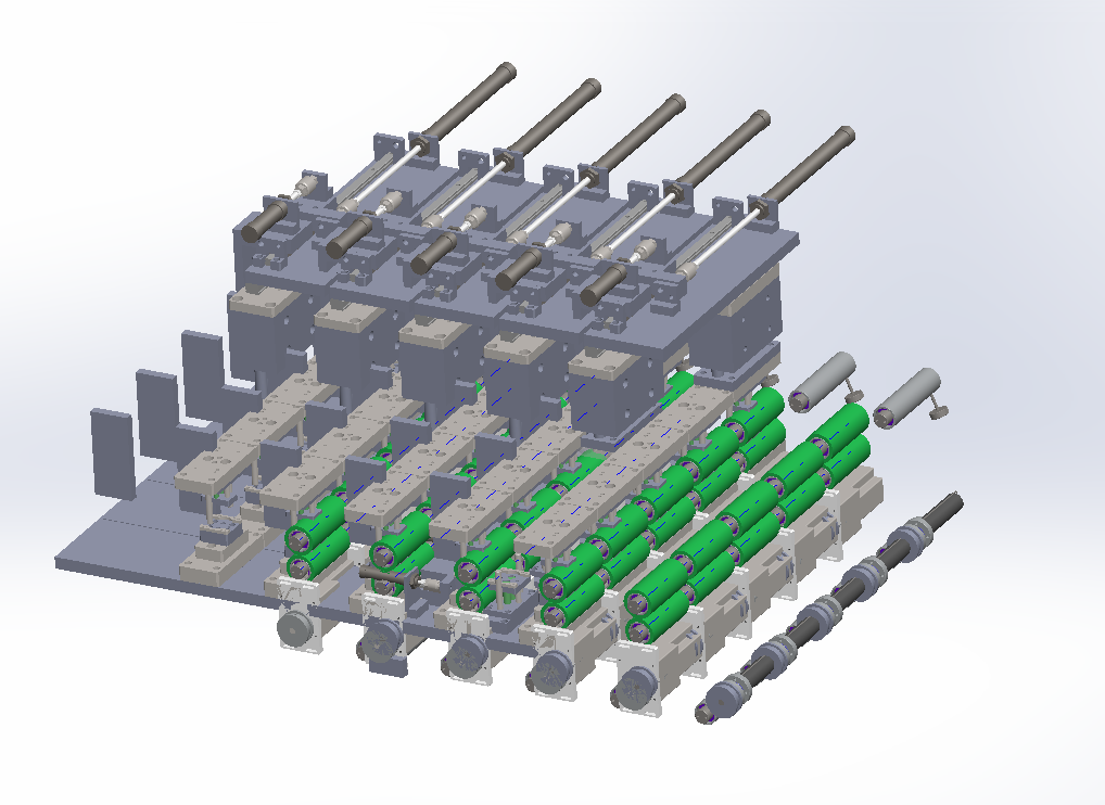 电池滚筒定位小型流水线